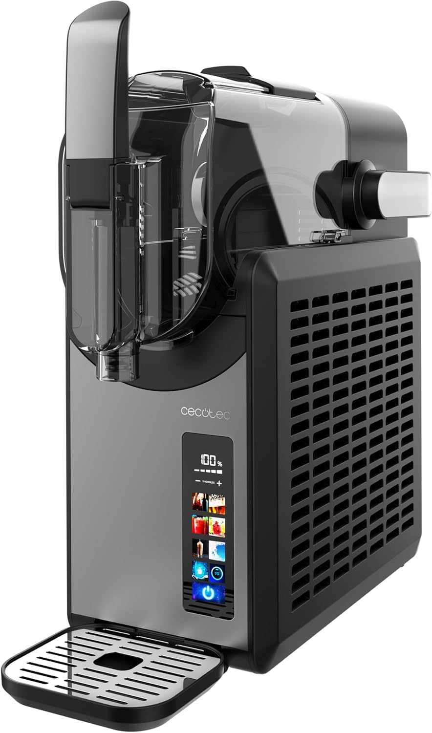 Cecotec Máquina de Granizado Heladera 2,6L Twist&Ice 2600. 220W, Bebidas en 15-60mins, 1,9L para Ingredientes, Control Táctil, 6 Modos, Refrigeración Adaptable, Diseño Ergonómico, Boquilla sin Goteo