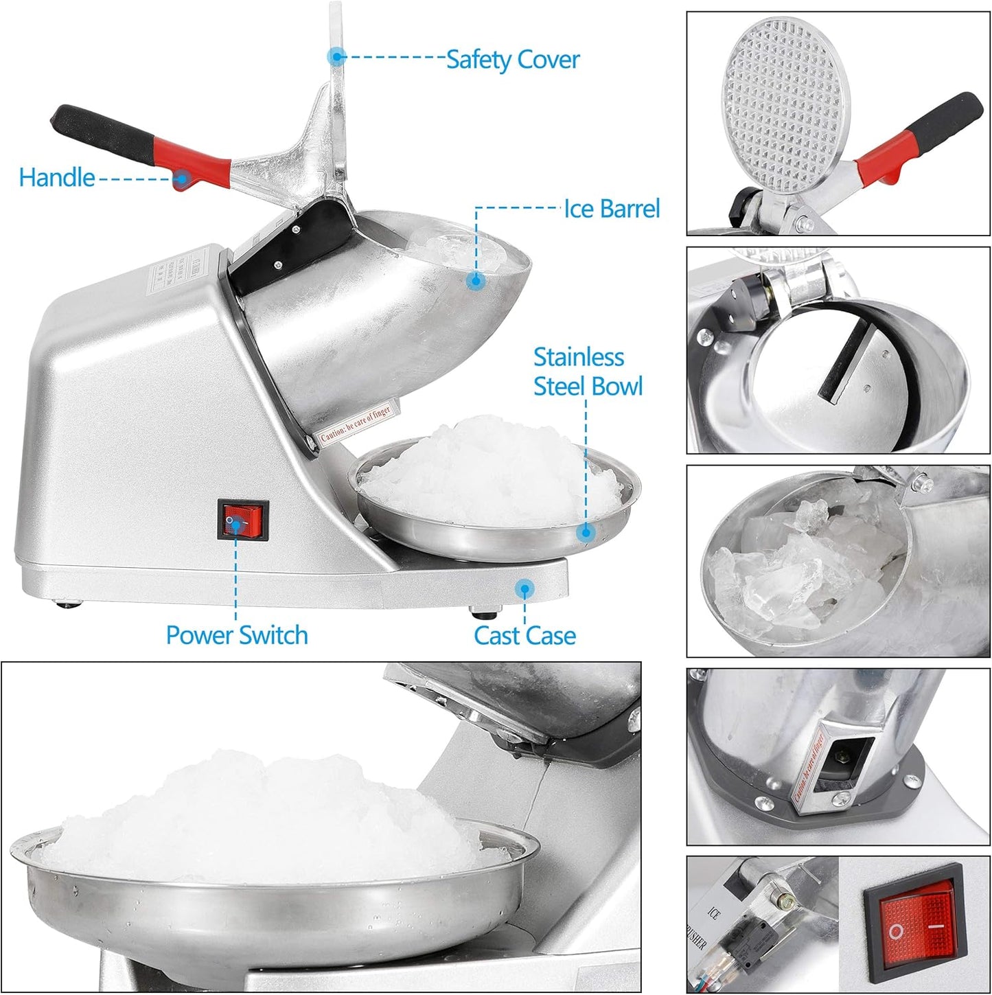 Zenchef - Máquina de afeitar de hielo eléctrico (300 W)