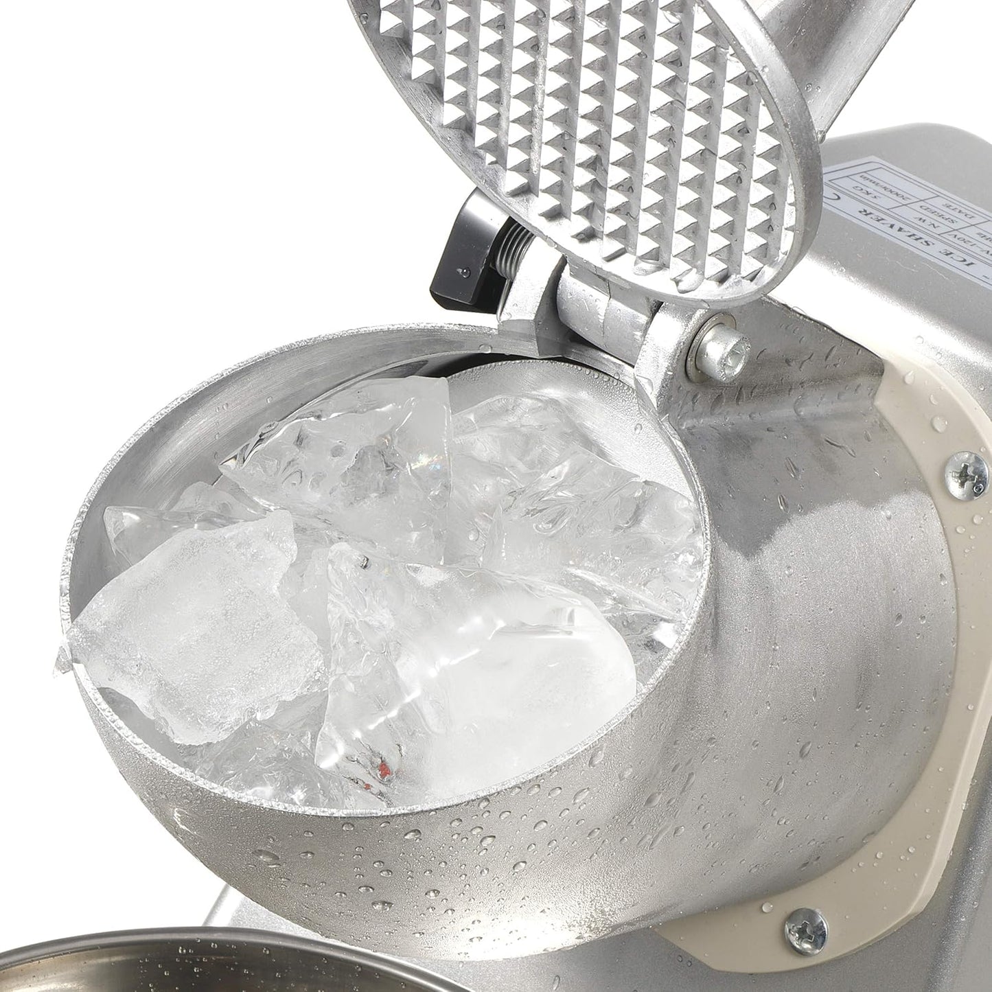 Zeny - Picadora de hielo eléctrica. Para hacer granizados. Picadora de hielo de acero inoxidable. 66 kg por hora.