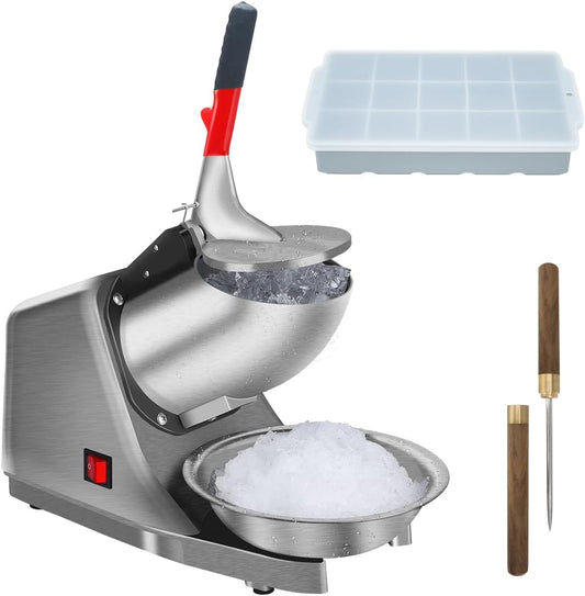 Reespring Máquina de hielo afeitado, máquina de cono de nieve con hoja de acero inoxidable,