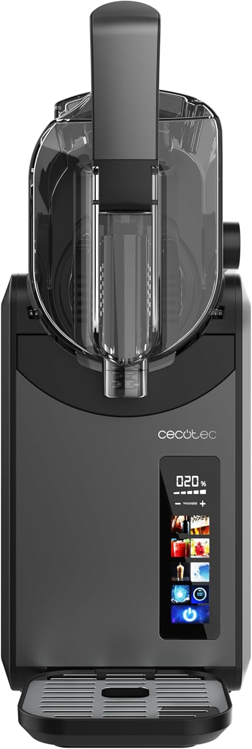 Cecotec Máquina de Granizado Heladera 2,6L Twist&Ice 2600. 220W, Bebidas en 15-60mins, 1,9L para Ingredientes, Control Táctil, 6 Modos, Refrigeración Adaptable, Diseño Ergonómico, Boquilla sin Goteo